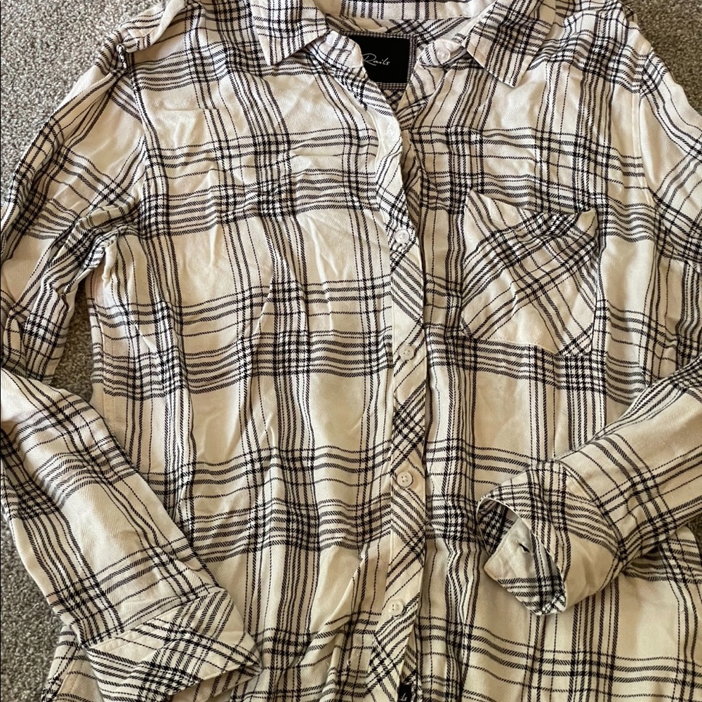 Rails Plaid Shirt - White & Black
